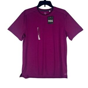 DSG Mens Movement Tee Raspberry Sherbet Heather Purple Performance Shirt M NEW
